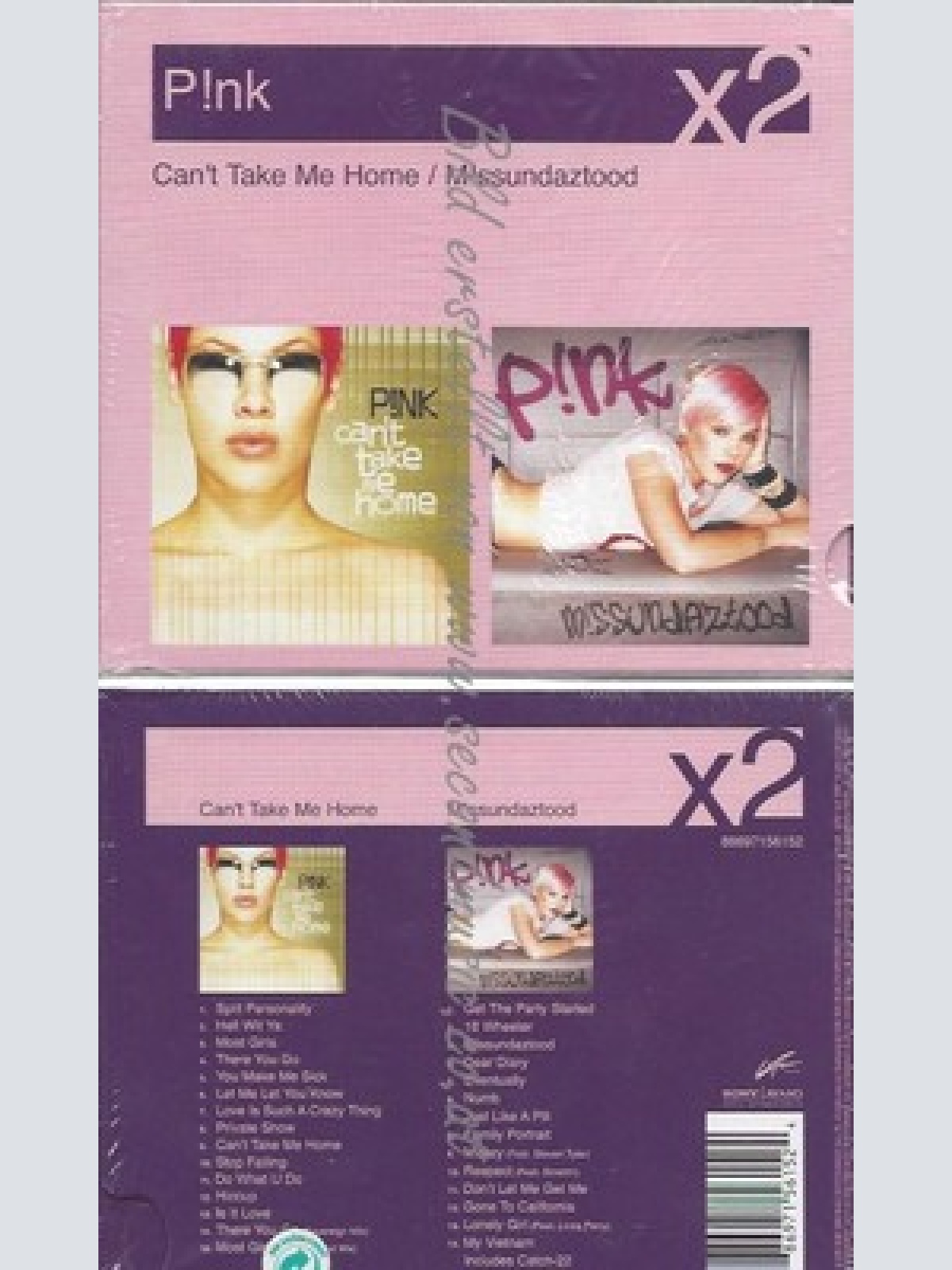 CD--AN'T TAKE ME HOME | DOPPEL-CD/ P!NK--MISSUNDAZTOOD