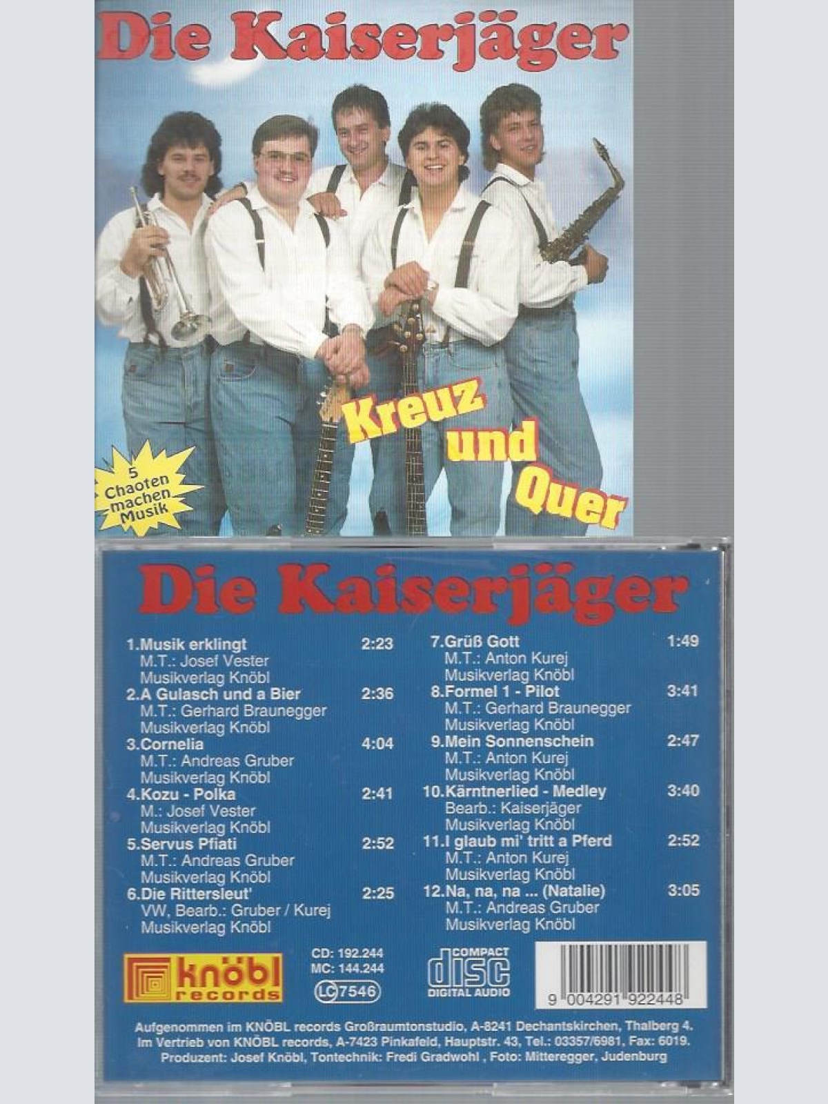 CD--DIE KAISERJÄGER KREUZ UND QUER