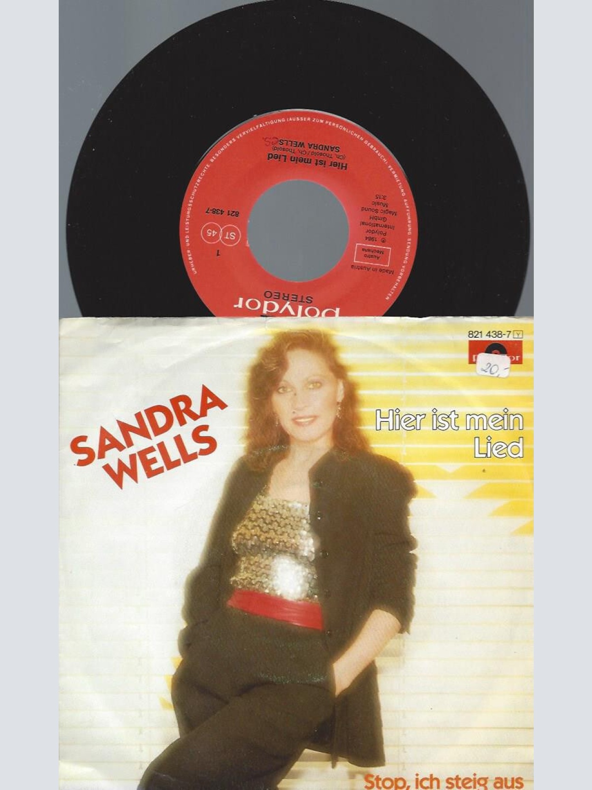 7" Sandra Wells – Hier Ist Mein Lied