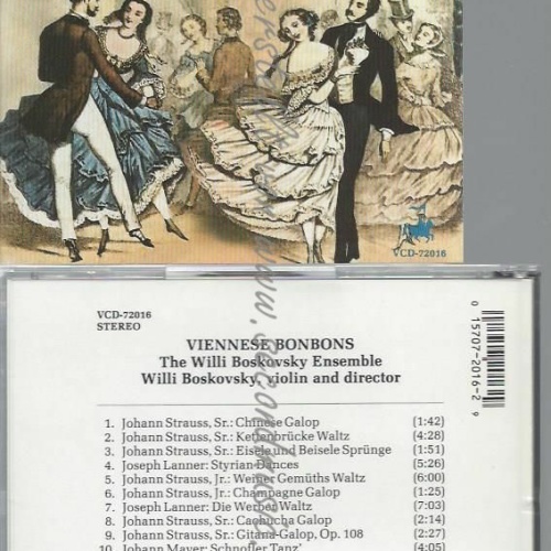 CD--WILLI BOSKOVSKY ENSEMBLE, JOHANN STRAUSS, SR., --VIENNESE BONBONS