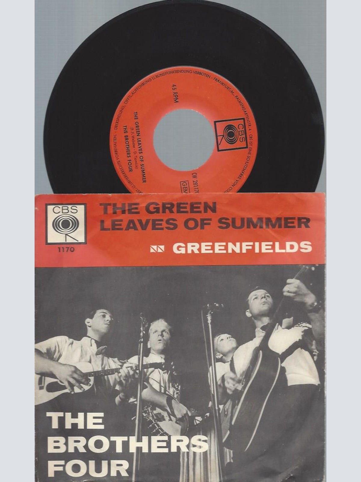 7"    The Brothers Four  Greenfields
