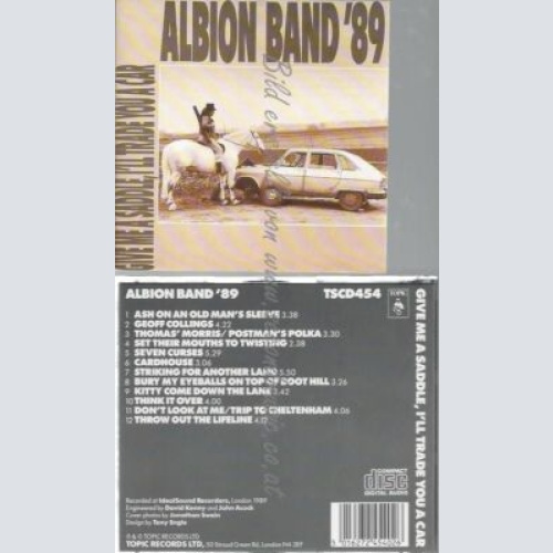 CD--ALBION BAND 89 | --GIVE ME A SADDLE,I'LL