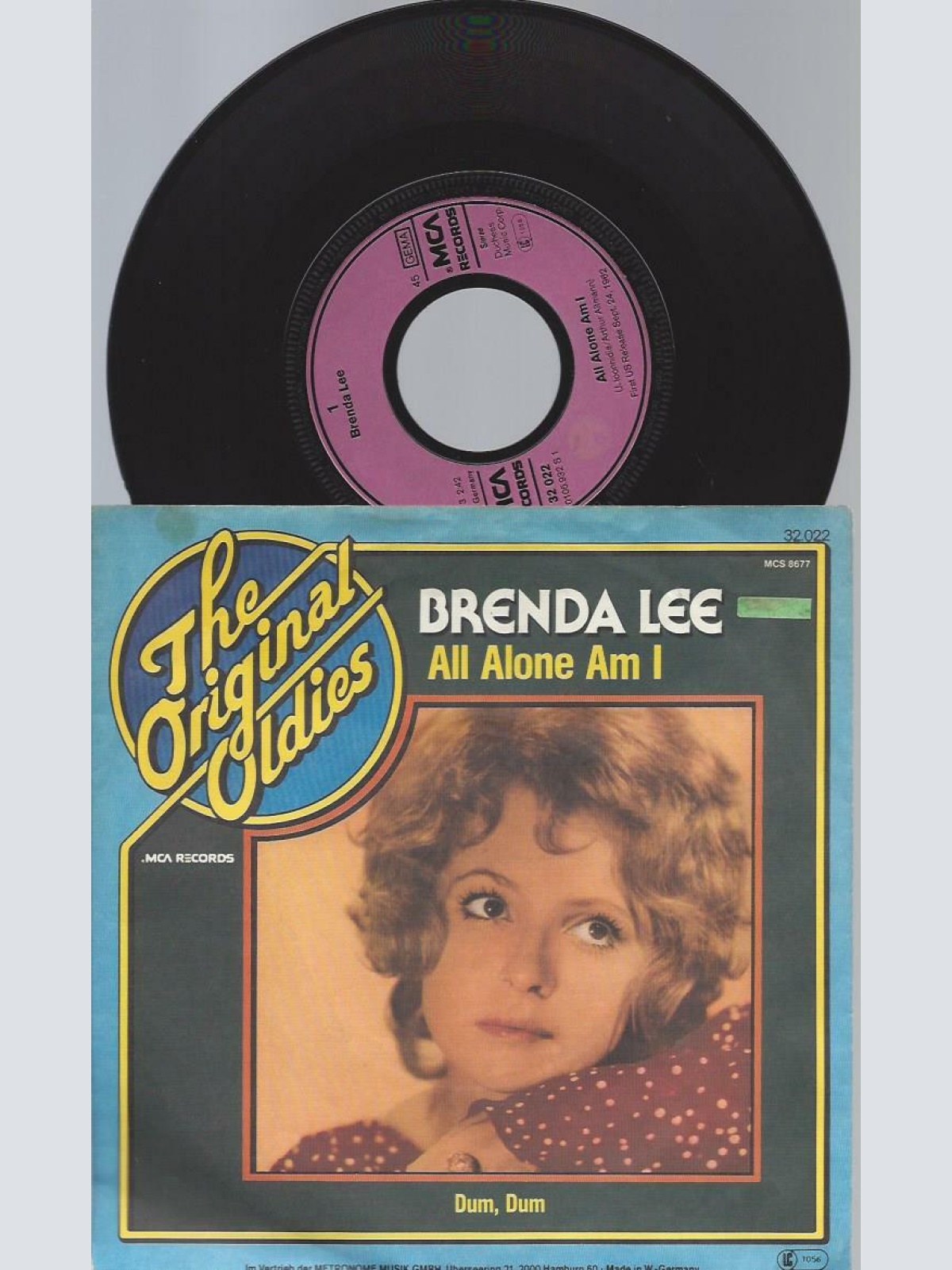 7"    Brenda Lee  All Alone Am I / Dum Dum
