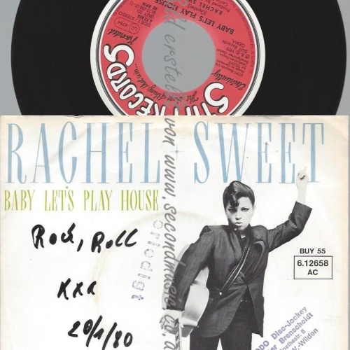 7"   Rachel Sweet  Baby Let's Play House //PROMO BACKCOVER