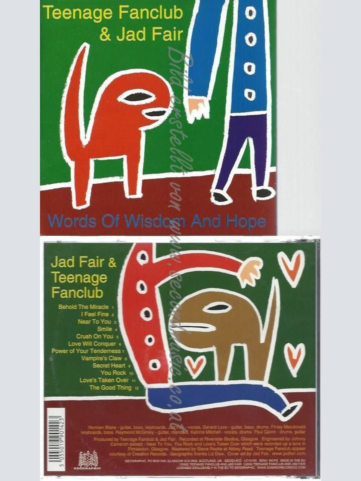 CD--TEENAGE FANCLUB UND JAD FAIR | --WORDS OF WISDOM AND HOPE