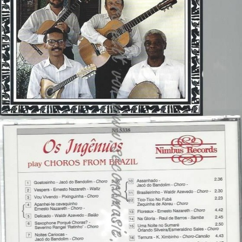 CD--OS INGENUOS | --OS INGENUOS PLAY CHOROS FROM BRAZIL