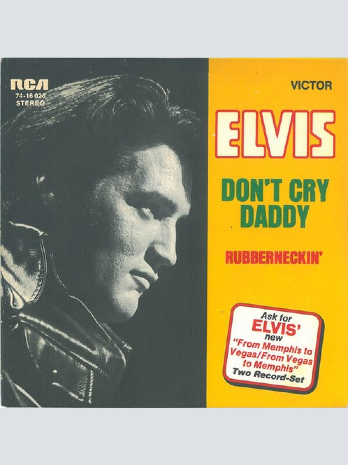 7", Single Elvis* - Don't Cry Daddy