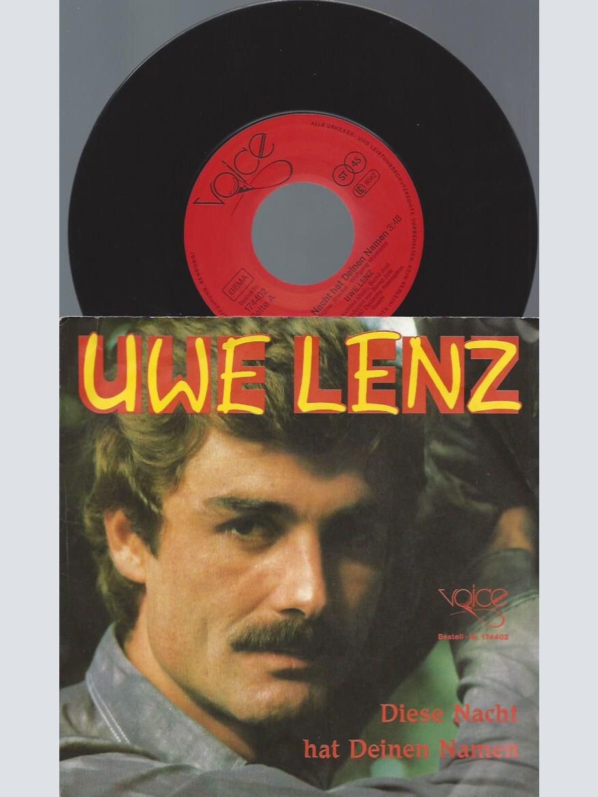7" Uwe Lenz – Diese Nacht Hat Deinen Namen