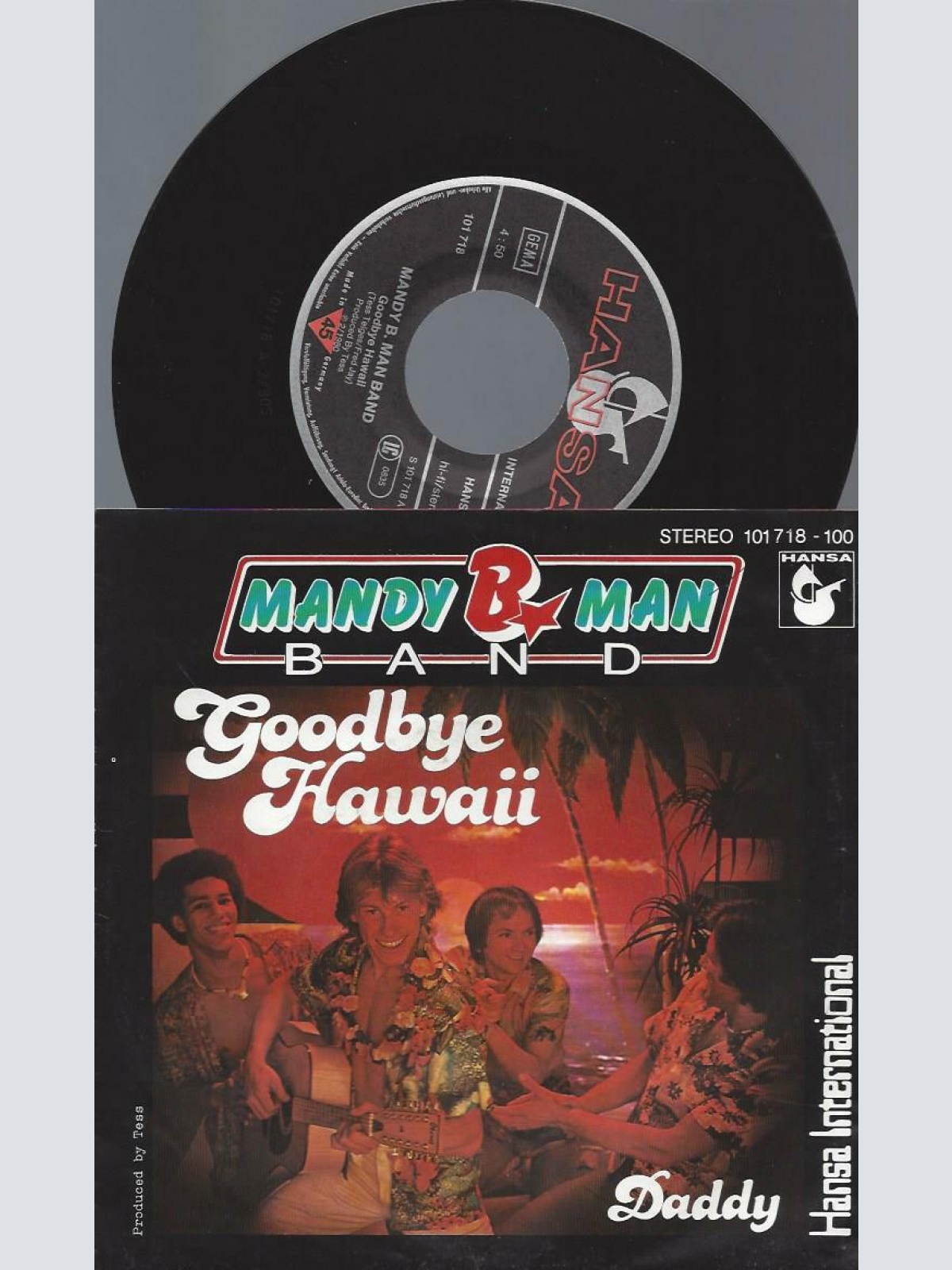 7"  Mandy B. Man Band – Goodbye Hawaii