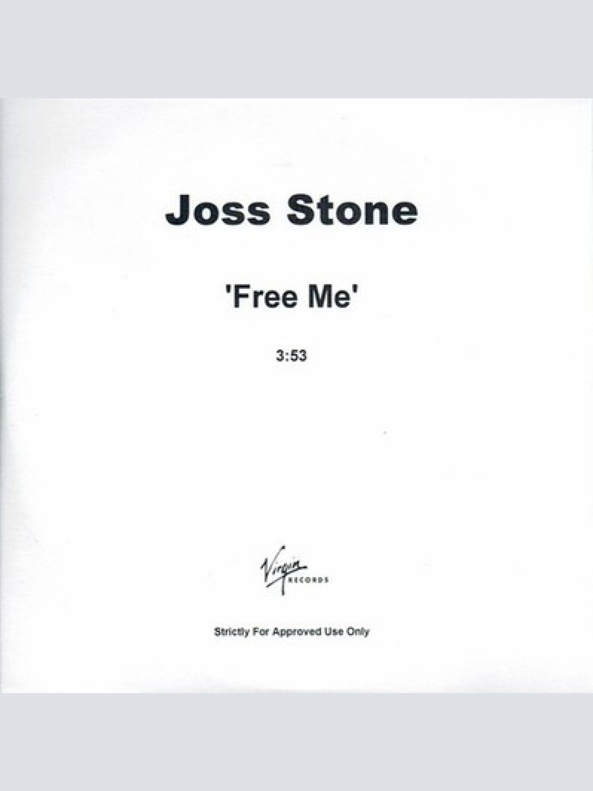 CDr, Single, Promo Joss Stone - Free Me