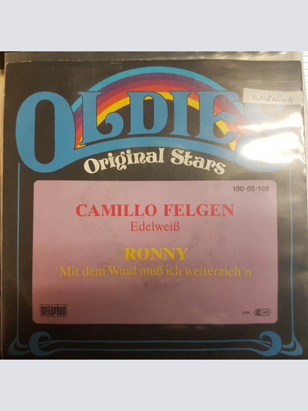 7" Camillo Felgen, Ronny (4) - Edelweiß / Mit Dem Wind Muß Ich Weiterzieh'n