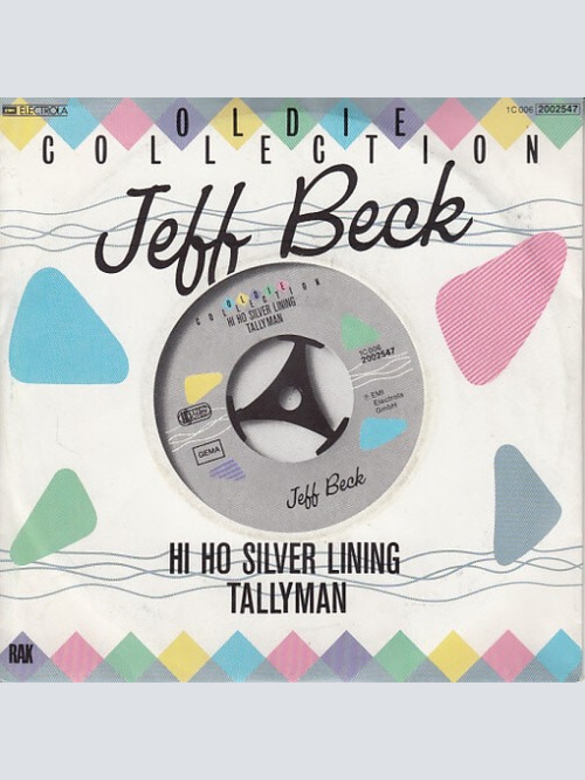 7", Single Jeff Beck - Hi Ho Silver Lining / Tallyman