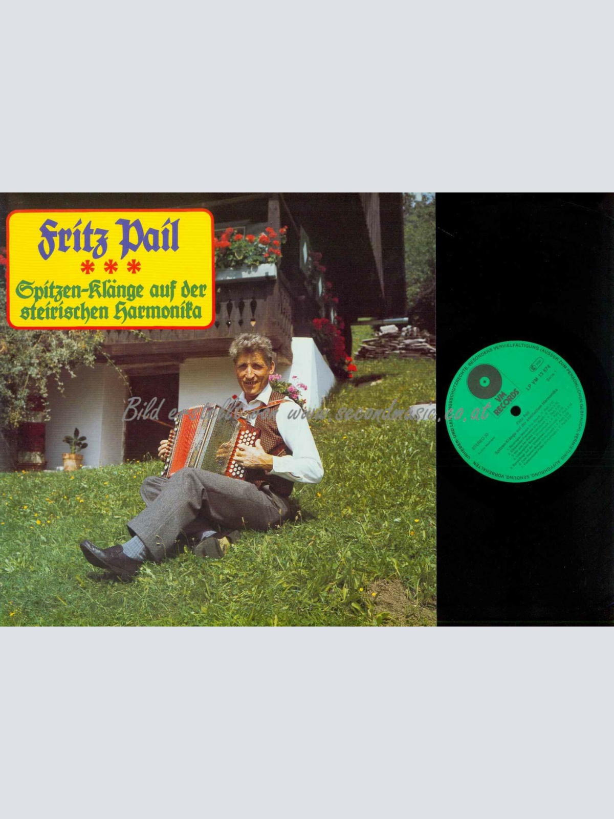 LP--Fritz Pail – Spitzen - Klänge Auf Der Steirischen Harmonika  / NM