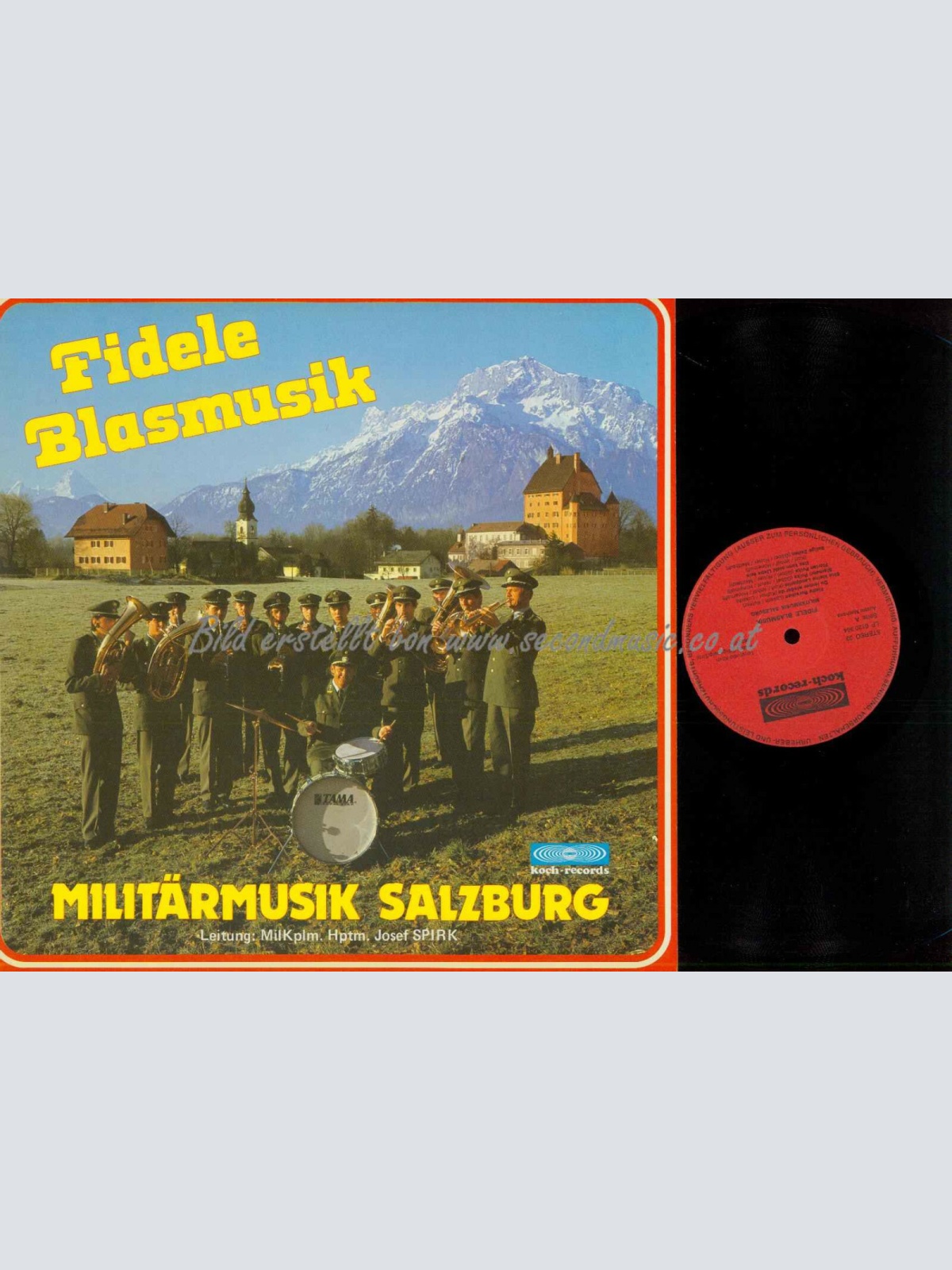 LP--Fidele Blasmusik -- Militärmusik Salzburg  / NM