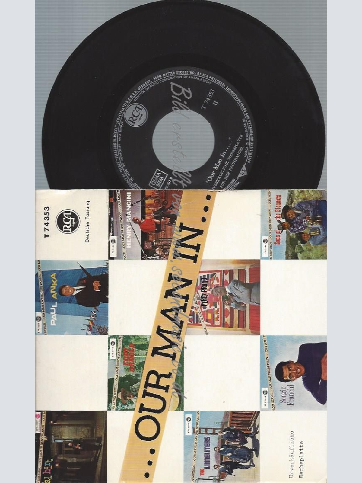 7"  OUR MAN IN // THE LIMELITERS / FIEDLER/ ROLLINS // PROMO EP