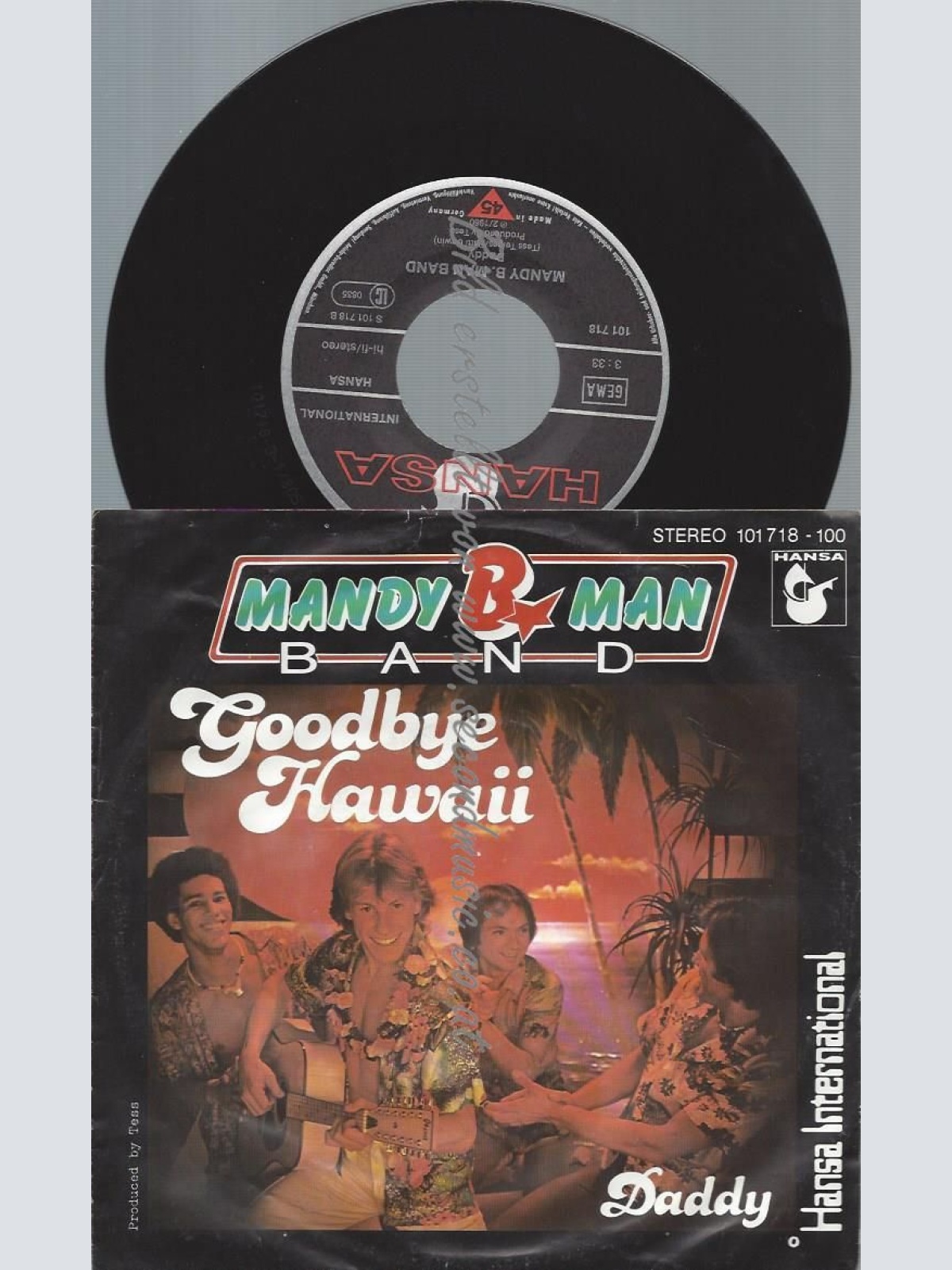 7"  Mandy B. Man Band Goodbye Hawaii