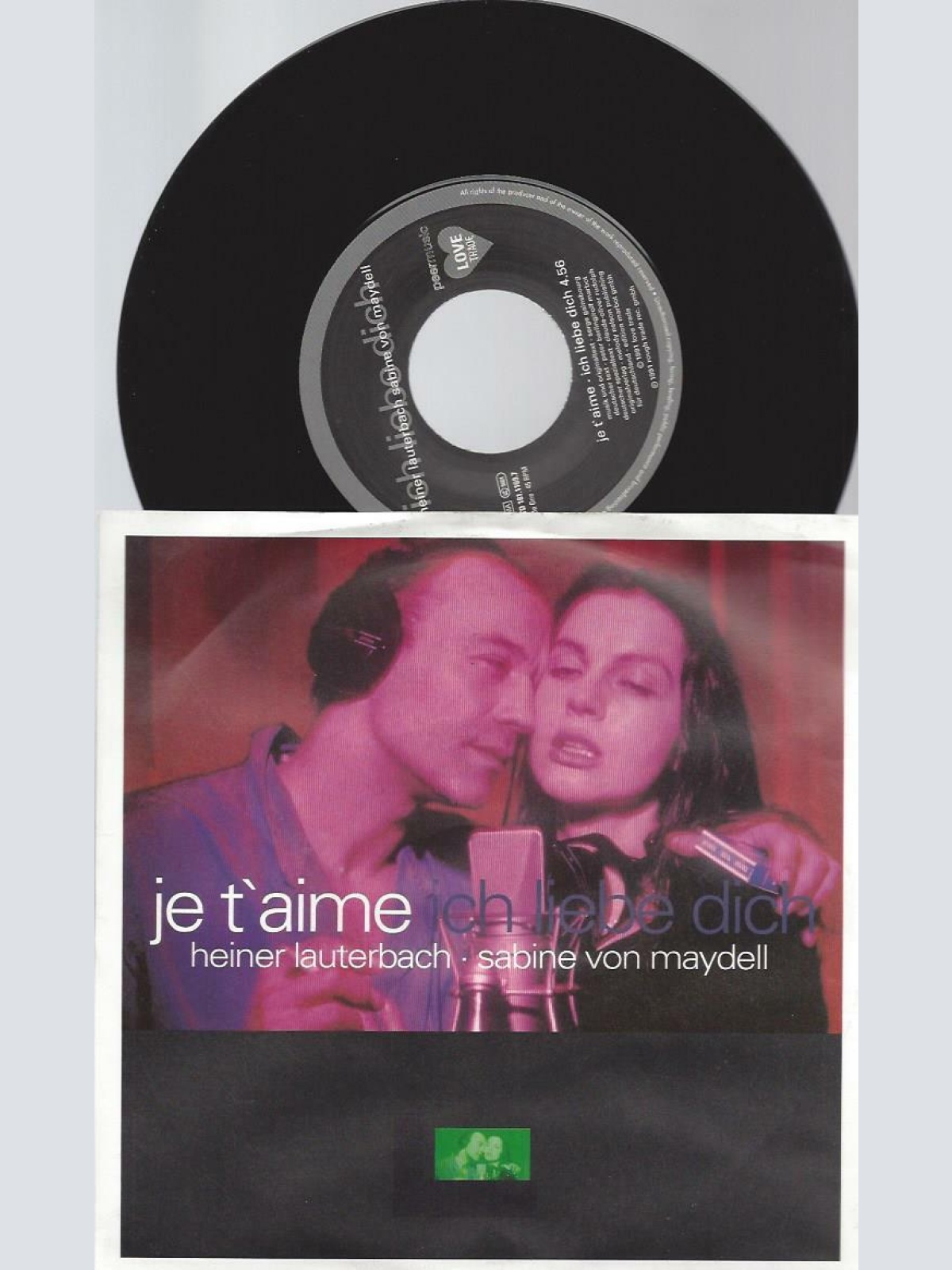 7" Heiner Lauterbach . Sabine von Maydell – Je T'aime Ich Liebe Dich