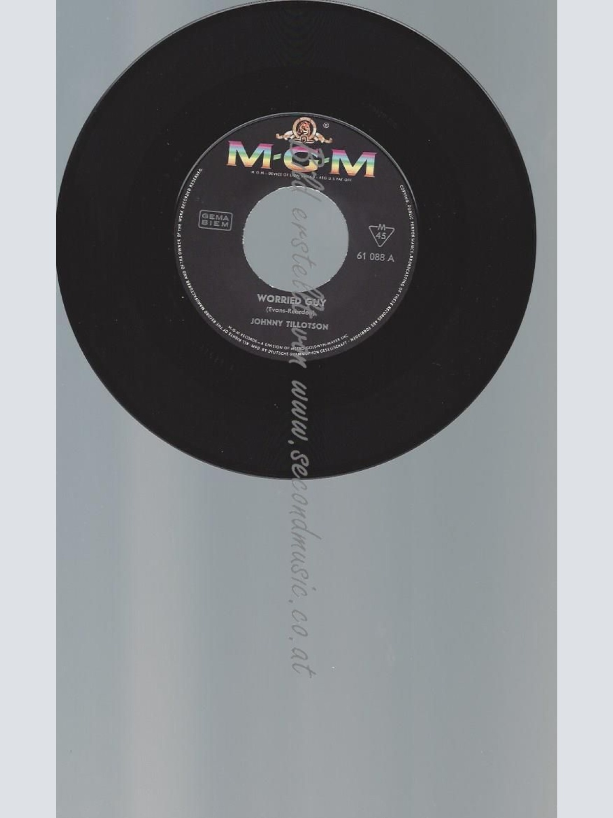 7"   Johnny Tillotson  Worried Guy