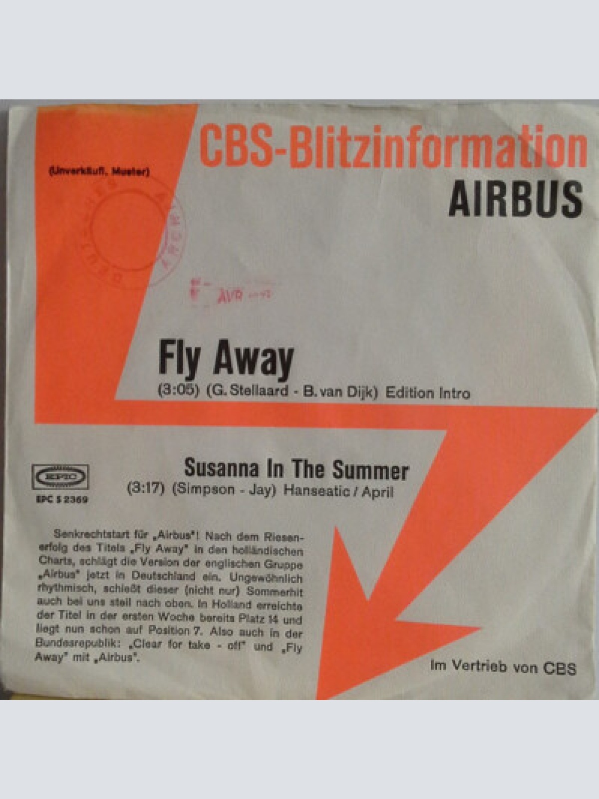 7", Single, Promo Airbus (3) - Fly Away