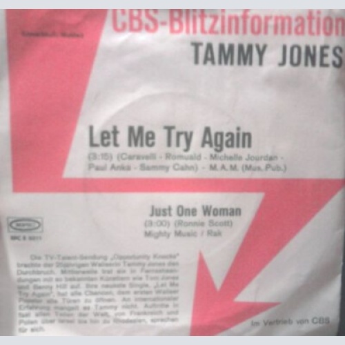 7", Single, Promo Tammy Jones - Let Me Try Again