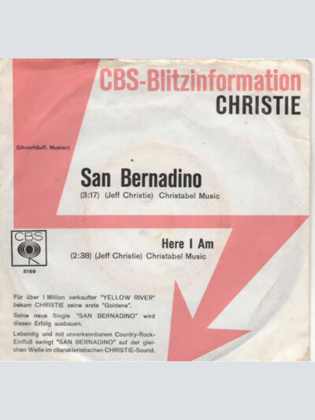 7", Promo Christie -  San Bernadino