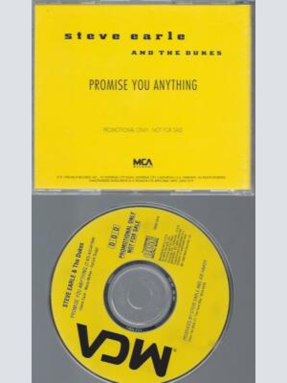 CD - Steve Earle & The Dukes  Promise You Anything / Promo