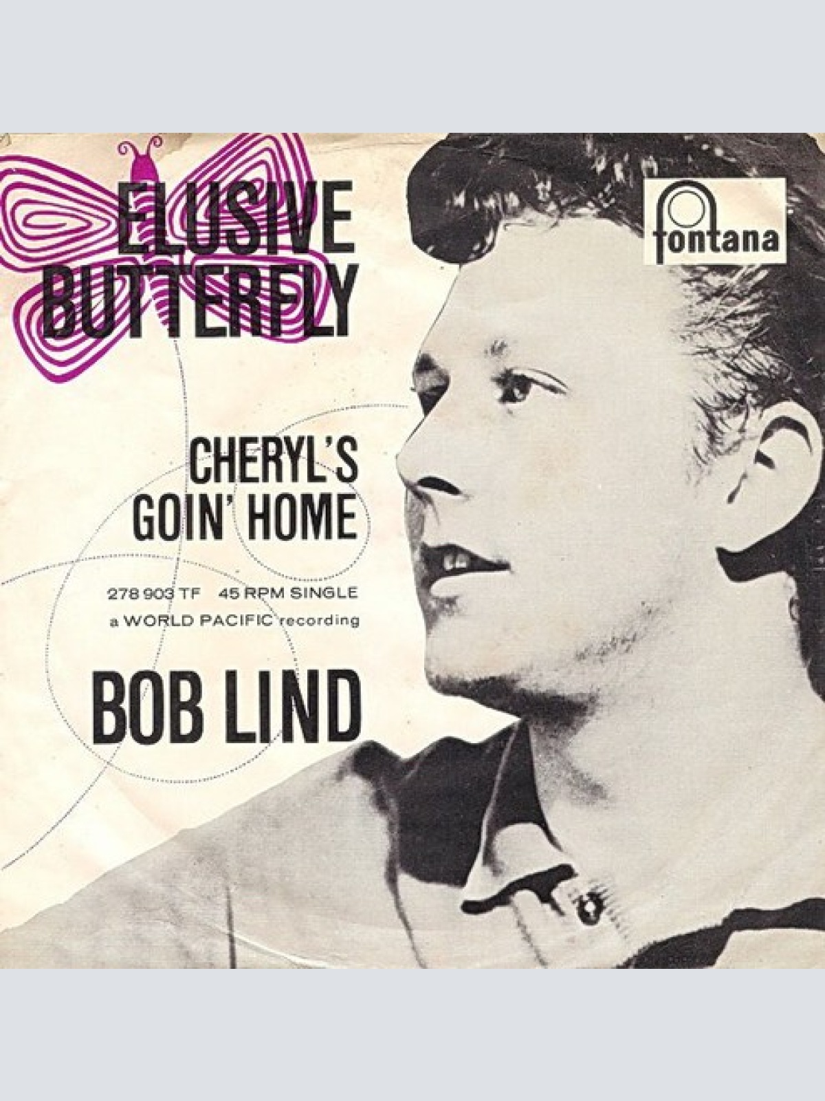 7", Single, Mono Bob Lind - Elusive Butterfly