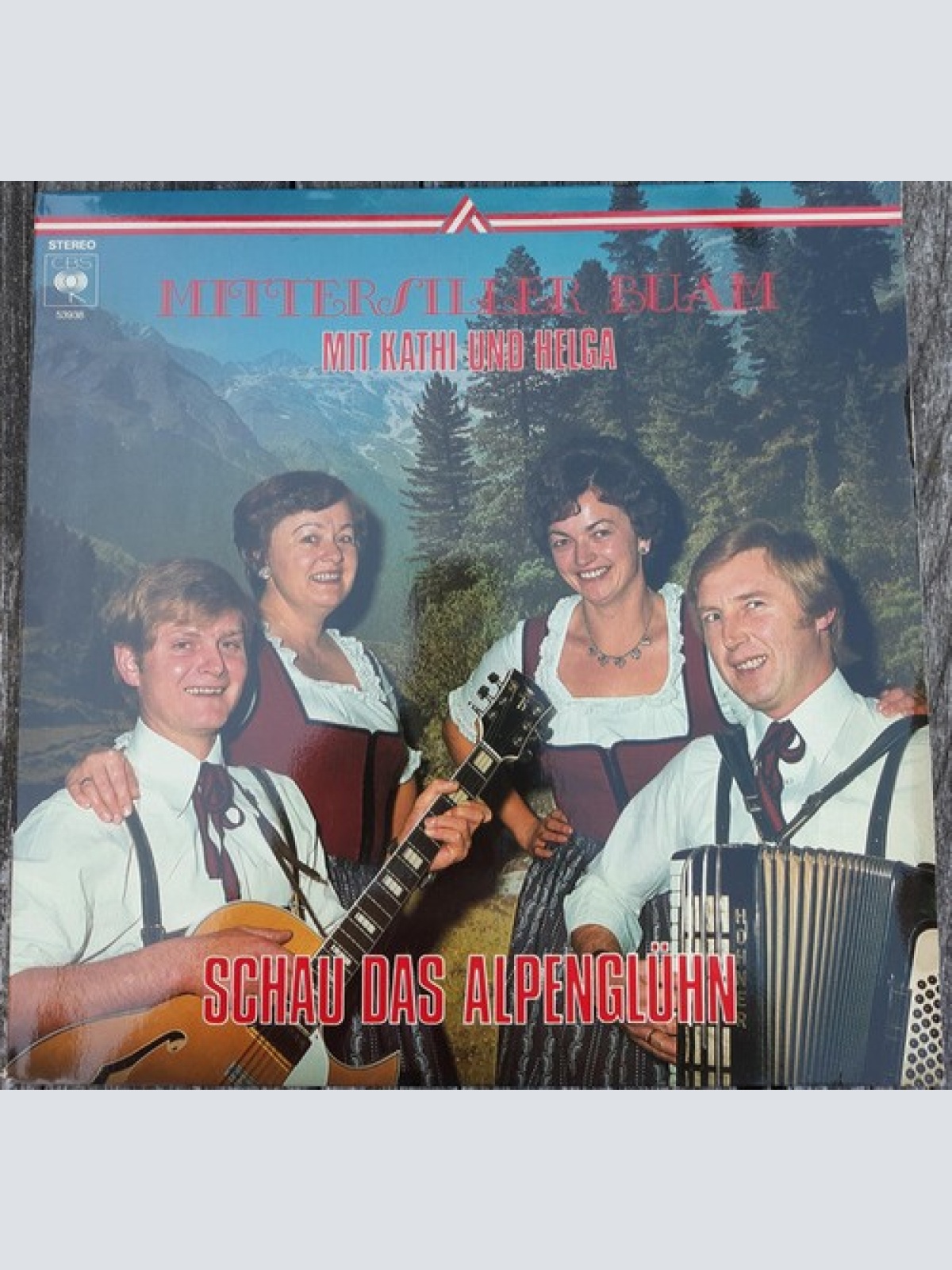 LP, Album Mittersiller-Buam mit Kathi Und Helga - Schau Das Alpenglühn
