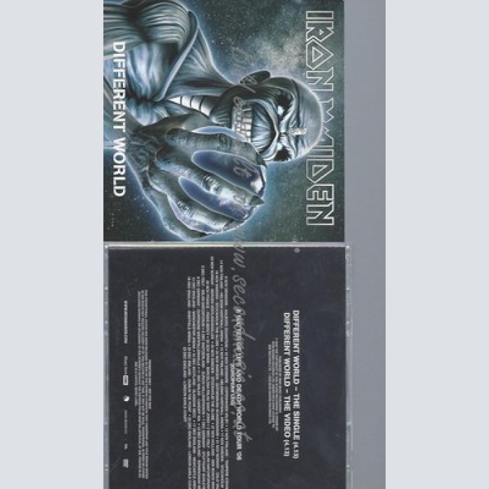 PROMO CD--IRON MAIDEN --DIFFERENT WORLD --CD+ DVD