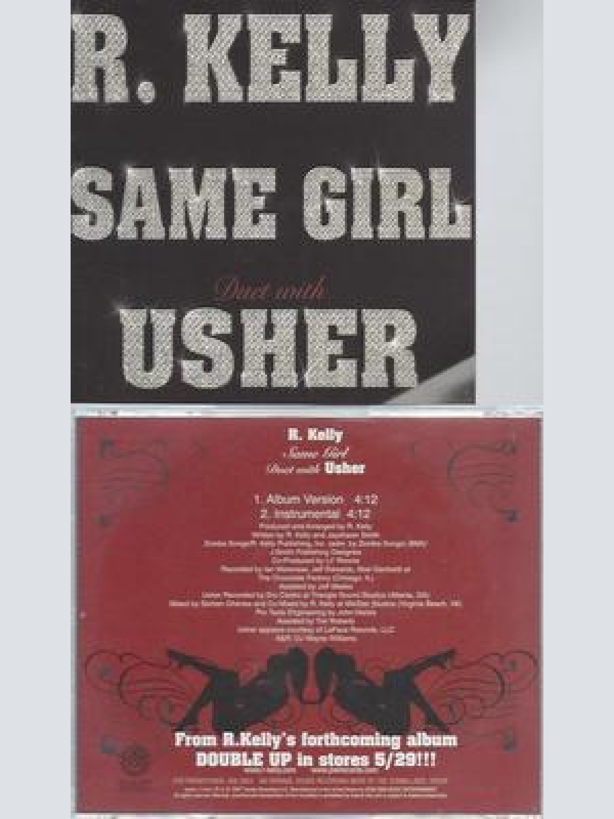 PROMO CD--R KELLY--USHER--SAME GIRL--2 TR
