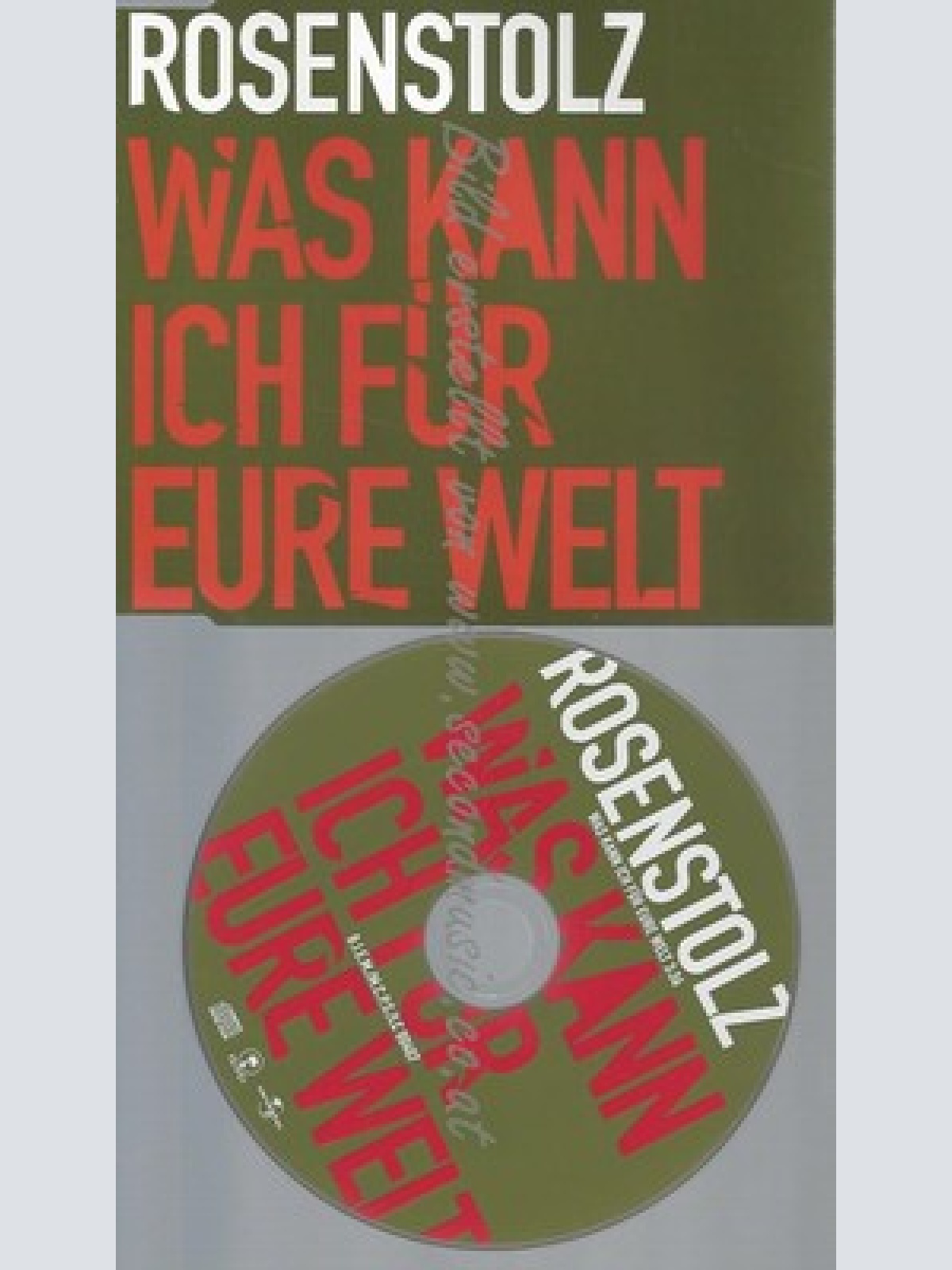 PROMO CD--ROSENSTOLZ--WAS KANN ICH FÜR EURE WELT --1TR