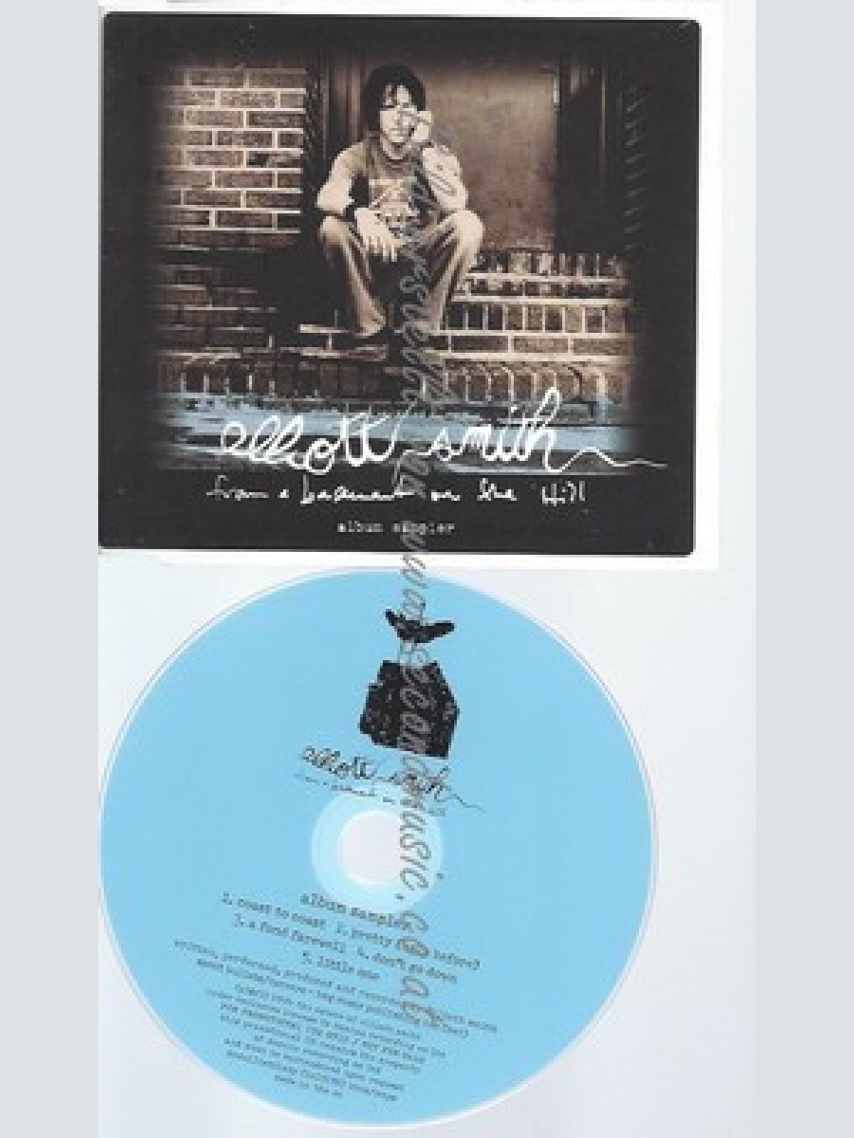 PROMO CD--ELLIOTT SMITH--FROM A BASEMENT ON THE HILL--5 TR