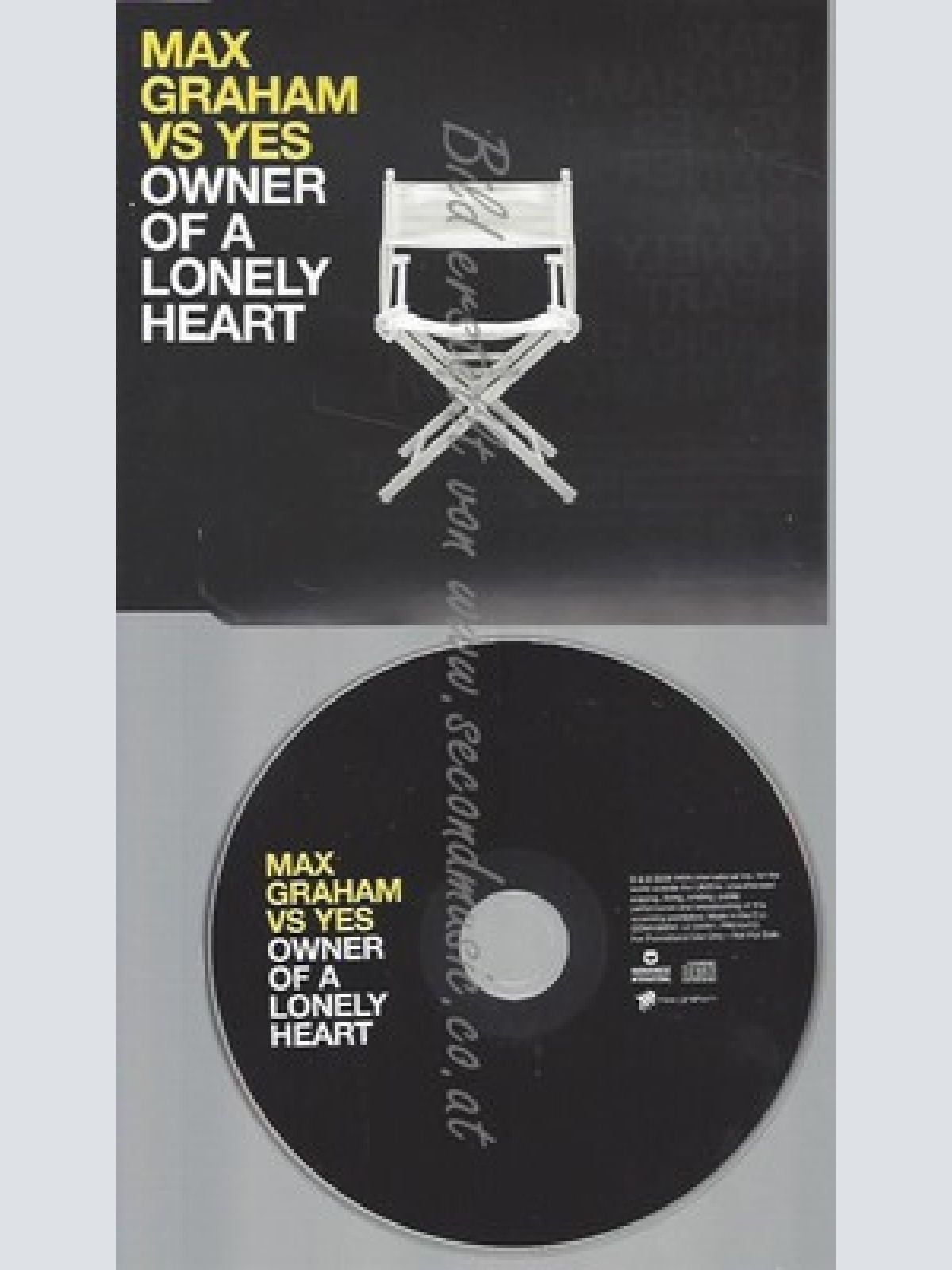 PROMO CD--MAX GRAHAM VS YES --OWNER OF A LONELY HEART-- 2 TR