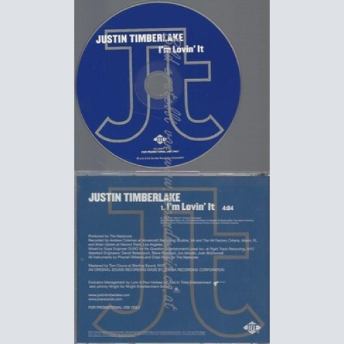 PROMO CD--JUSTIN TIMBERLAKE -- IM LOVIN IT --