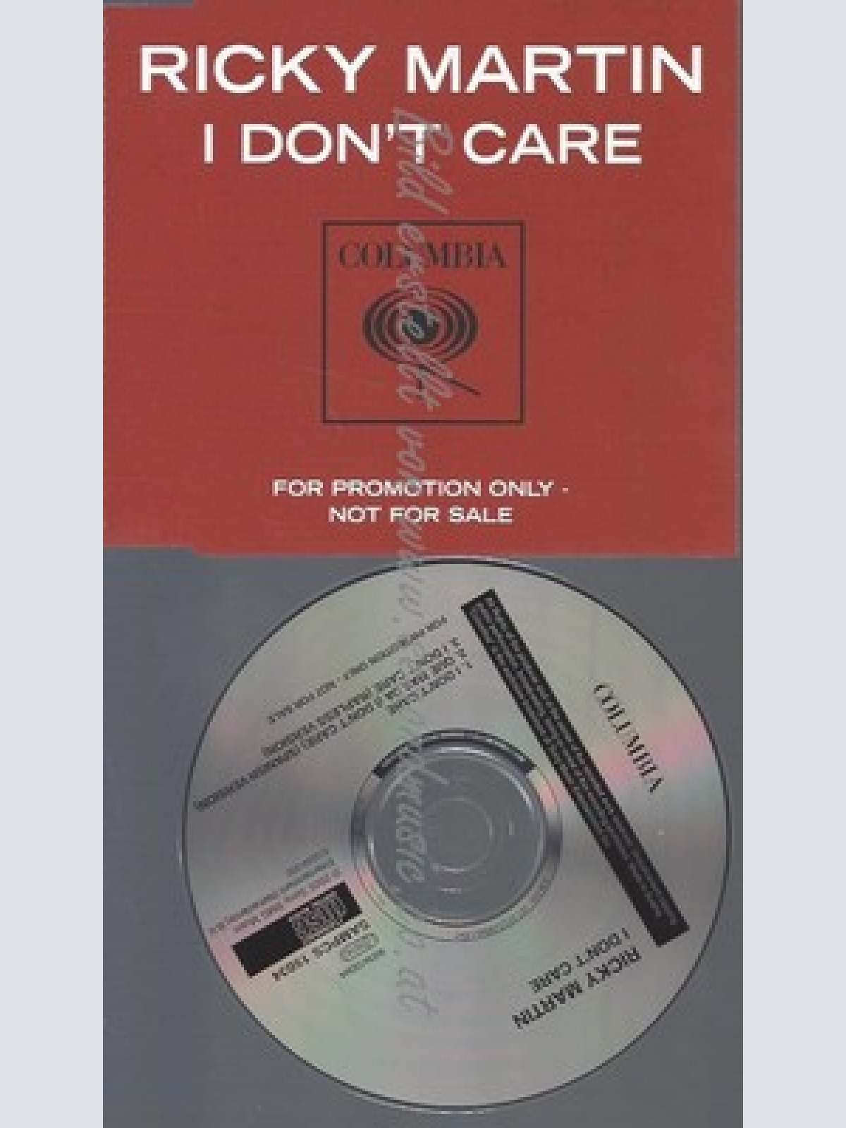 PROMO CD--RICKY MARTIN --I DONT CARE--3TR