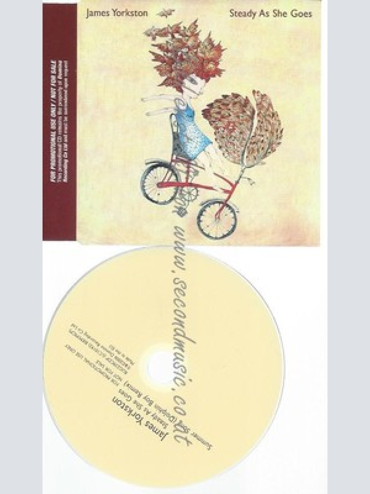 PROMO CD--JAMES YORKSTON --STEADY AS SHE GOES --2