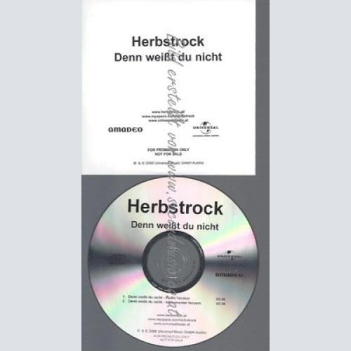 PROMO CD--HERBSTROCK--DENN WEISST DU NICHT--2TR