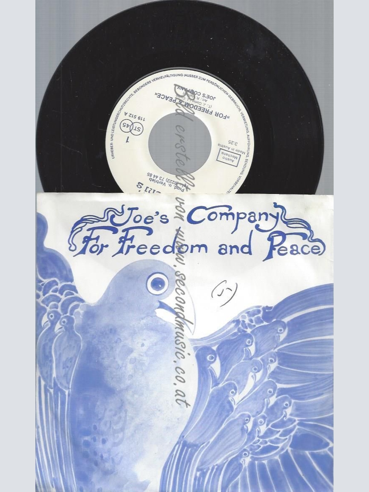 7"  Joe's Company – For Freedom And Peace