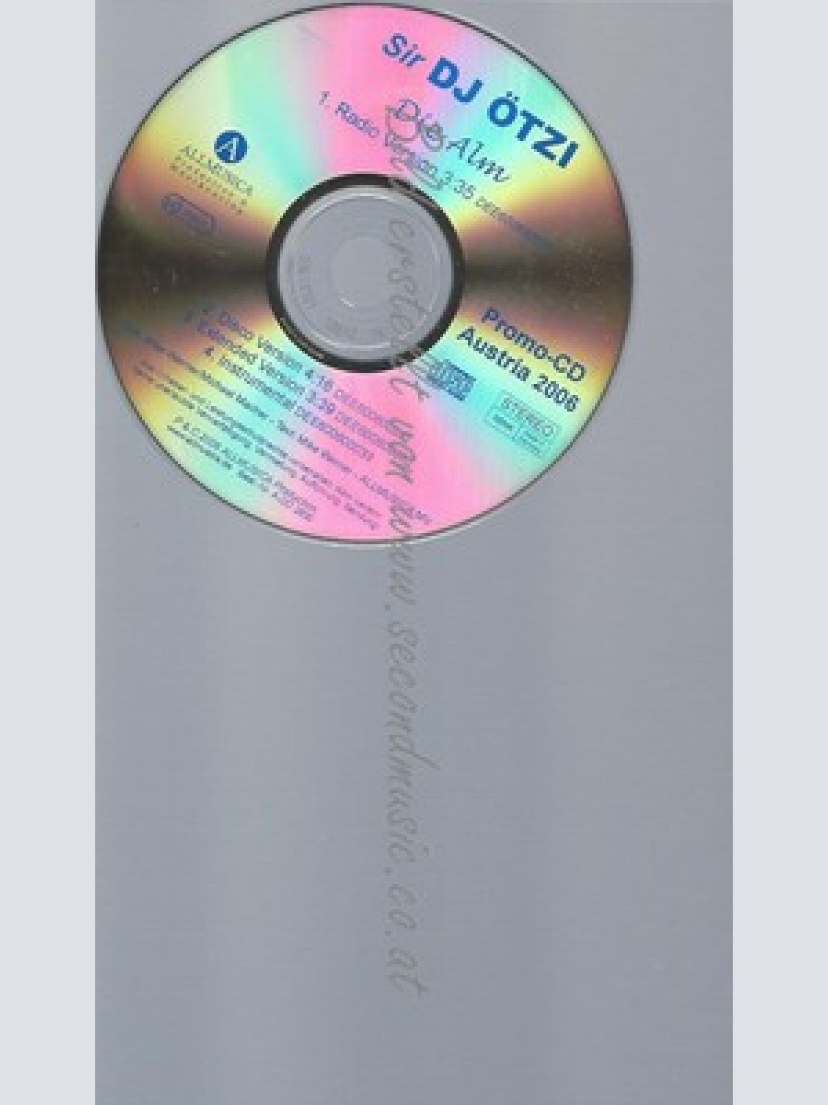 PROMO CD--SIR DJ ÖTZI --DIE ALM --4TR