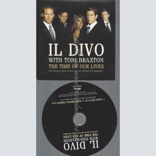 PROMO CD--IL DIVO WITH TONI BRAXTON--THE TIME OF OUR LIVES--2TR
