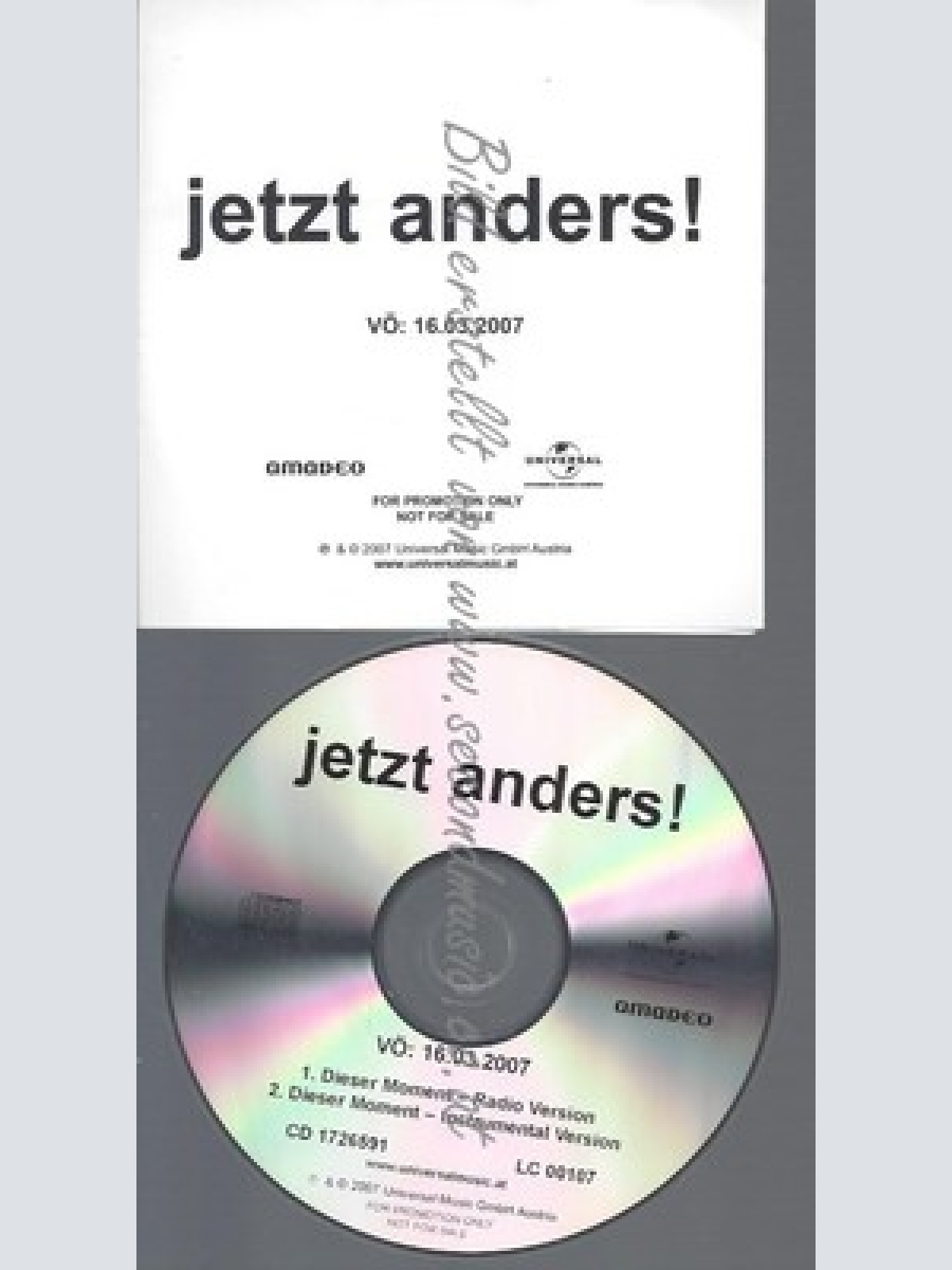 PROMO CD--JETZT ANDERS--DIESER MOMENT--