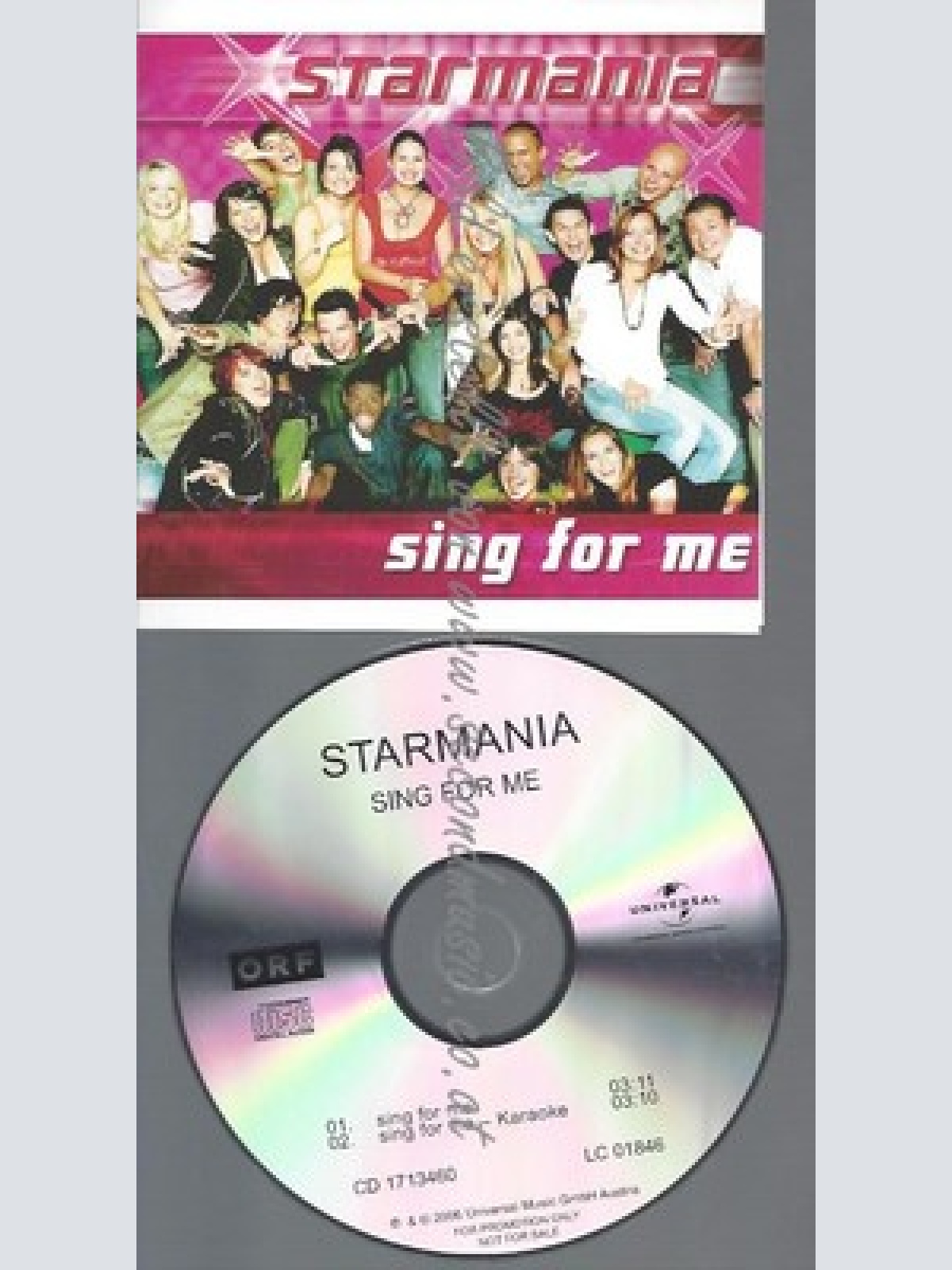 PROMO CD--STARMANIA--SING FOR ME--2TR