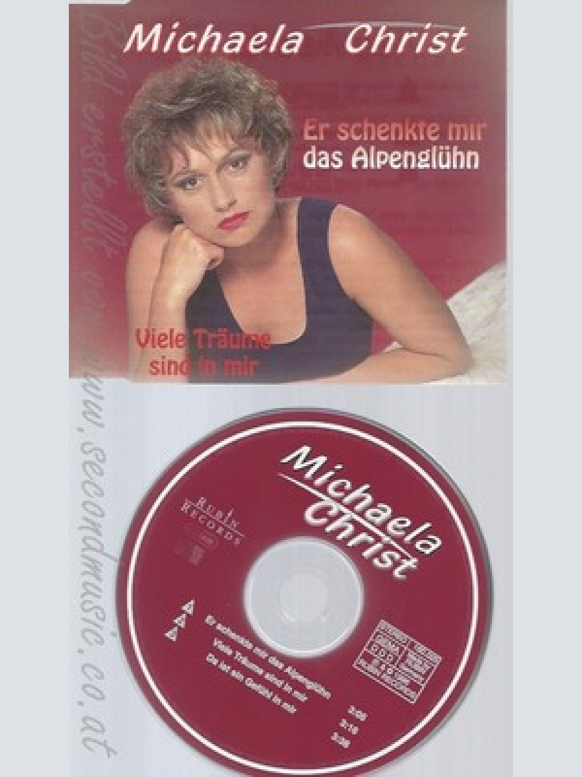 Maxi CD--MICHAELA CHRIST - SINGLE -- ER SCHENKTE MIR DAS ALPENGLUEHN