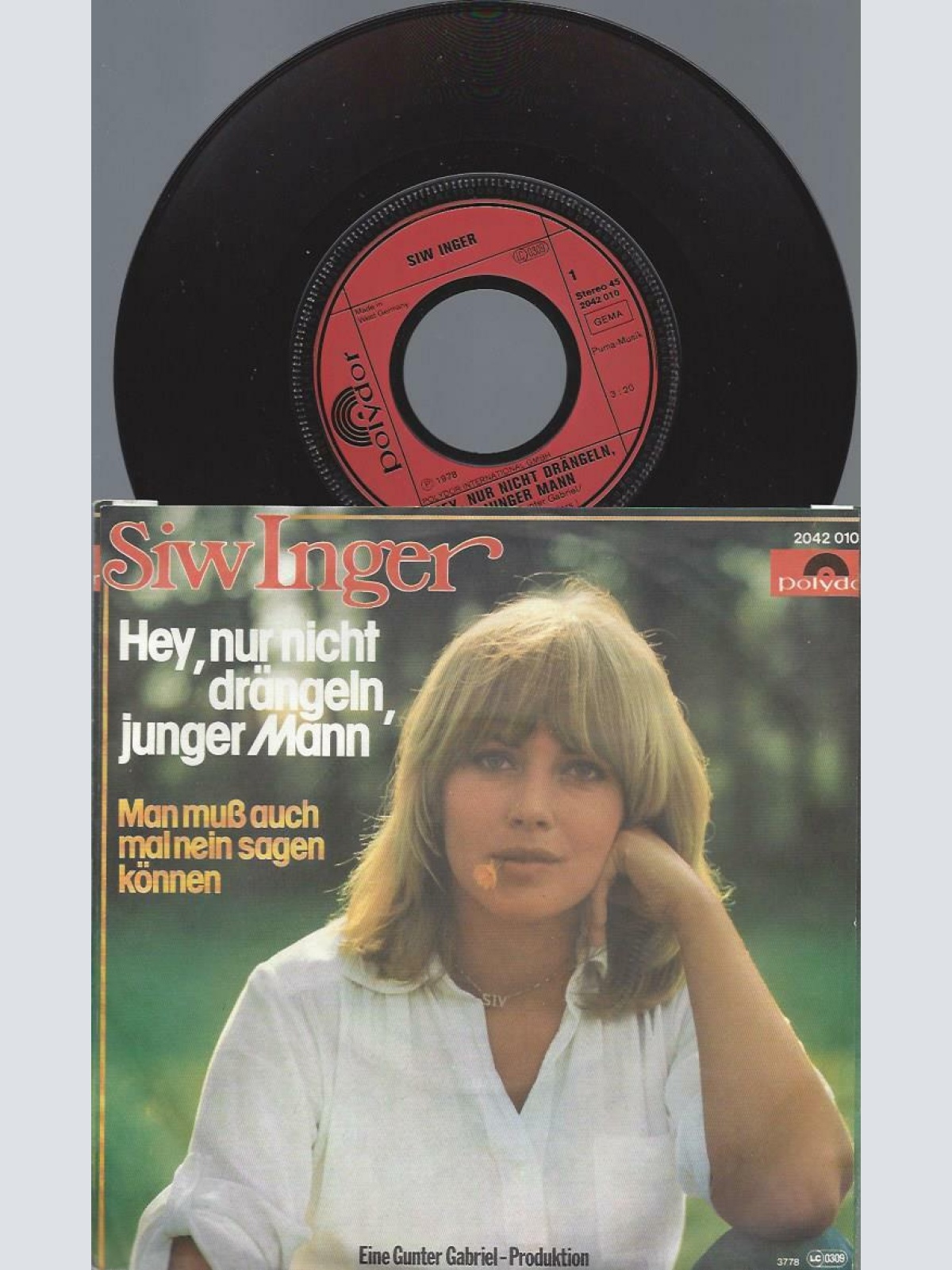 7"   Siw Inger – Hey, Nur Nicht Drängeln, Junger Mann