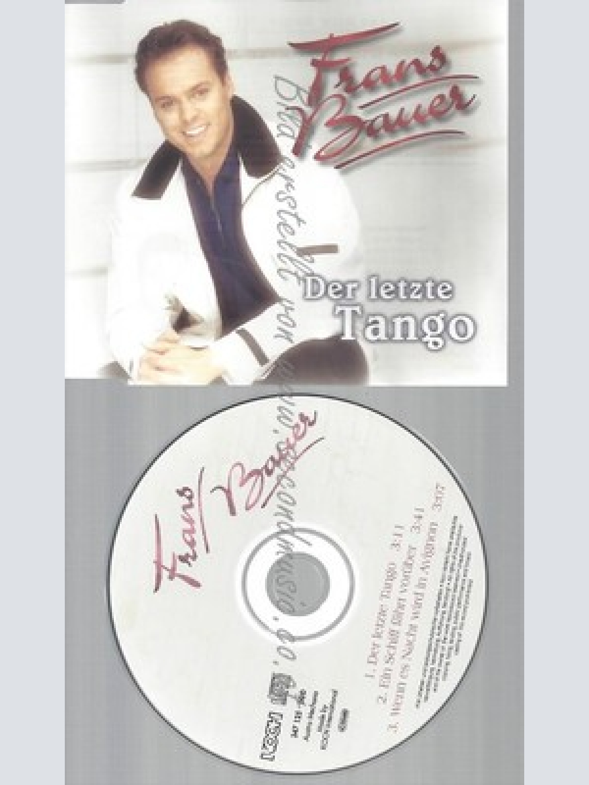 CD--FRANS BAUER -1999- - SINGLE -- DER LETZTE TANGO