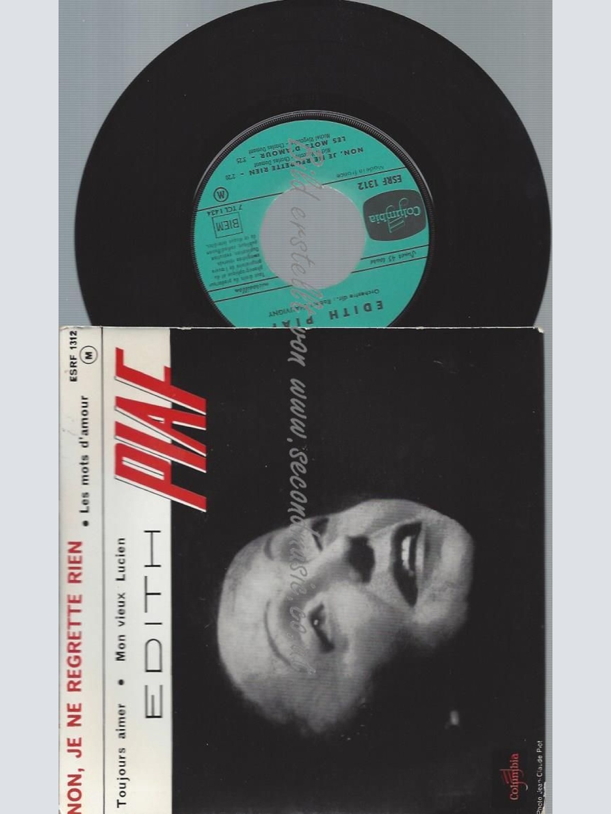 7"   Edith Piaf  Non, Je Ne Regrette Rien