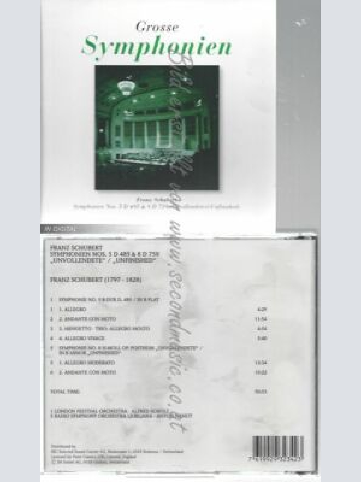 CD--FRANZ SCHUBERT--GROSSE SYMPHONIEN - FRANZ SCHUBERT -