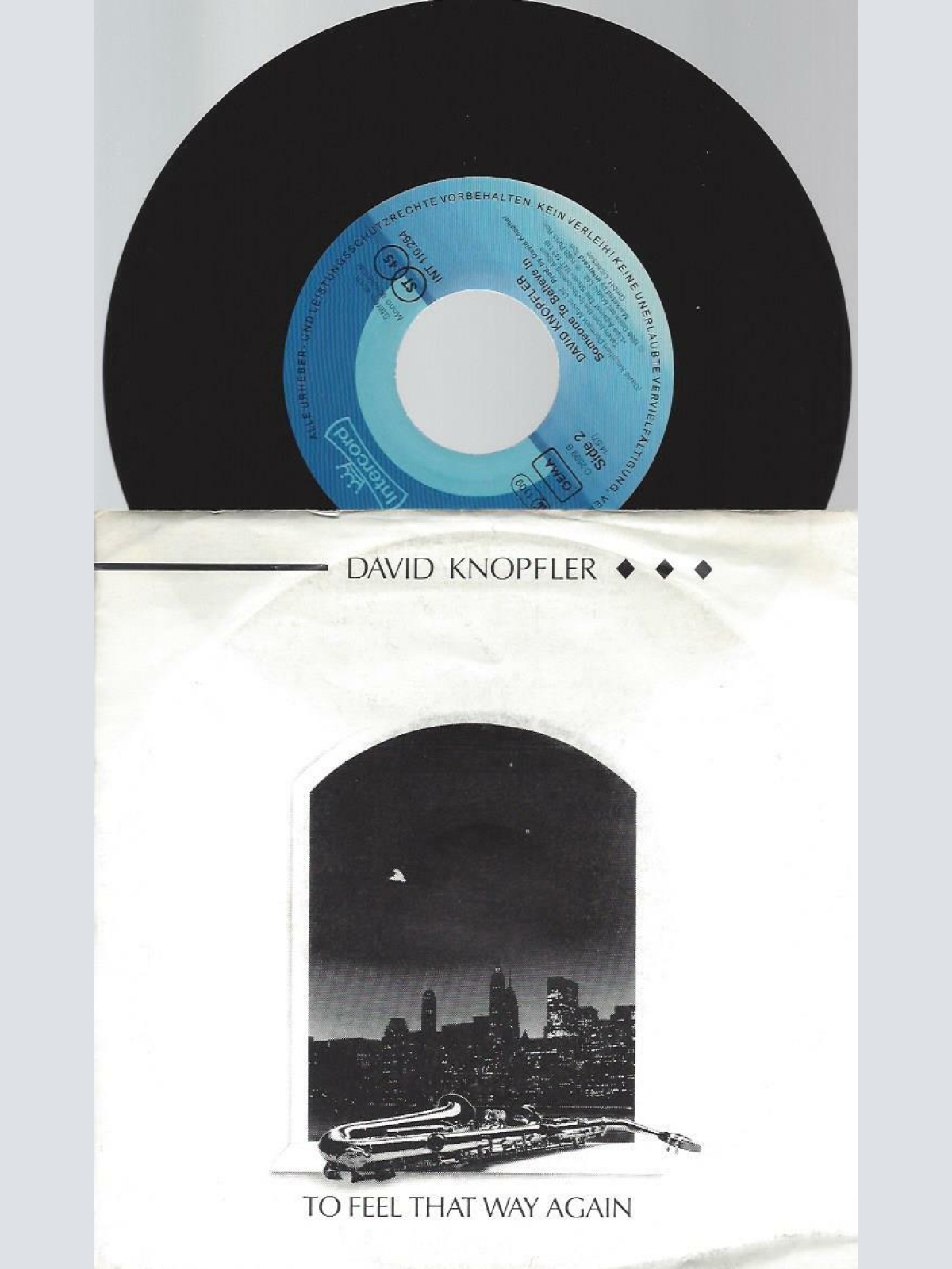 7"    David Knopfler  To Feel That Way Again