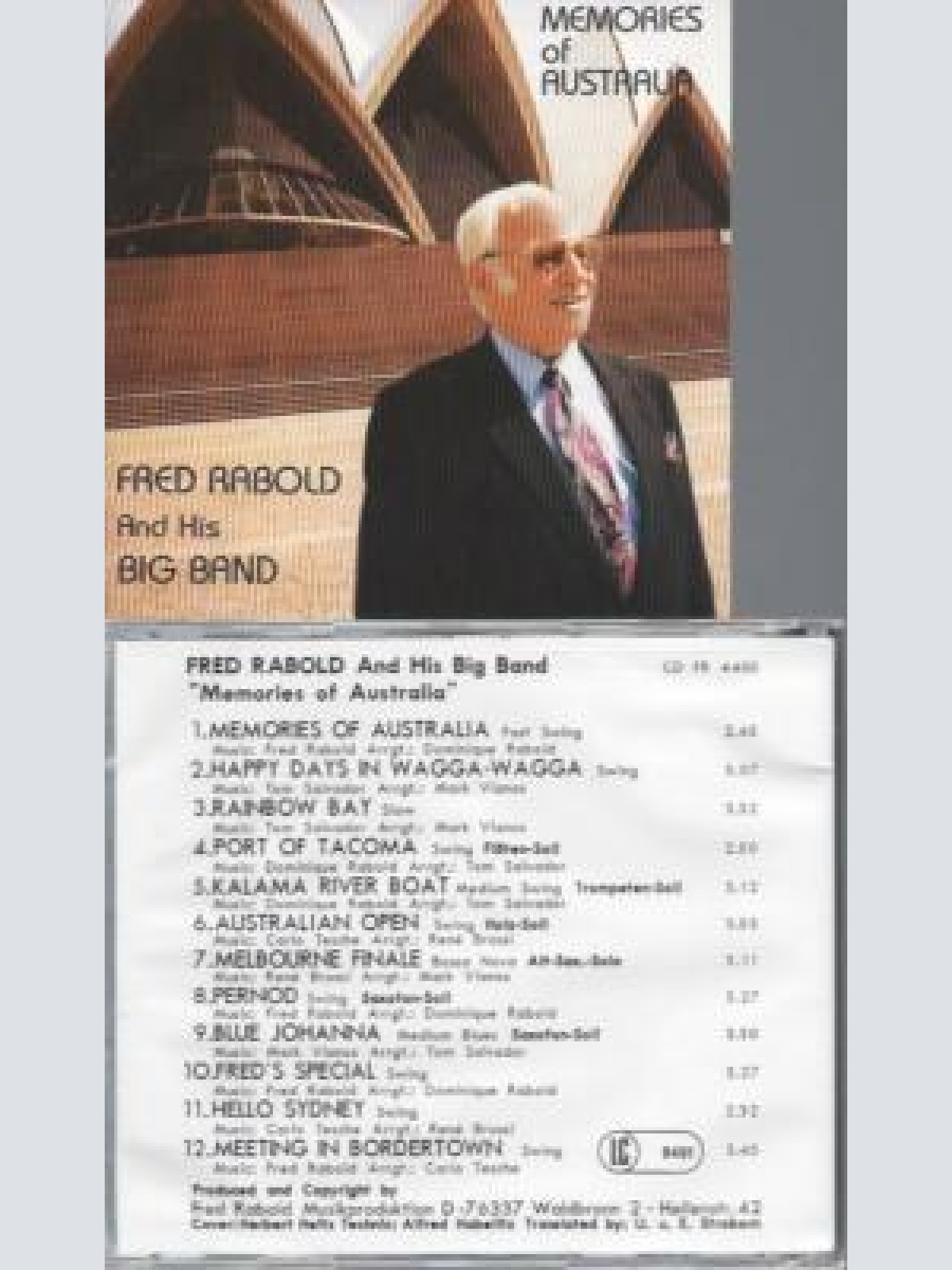 CD -Fred Rabold And His Big Band – Memories Of Australia