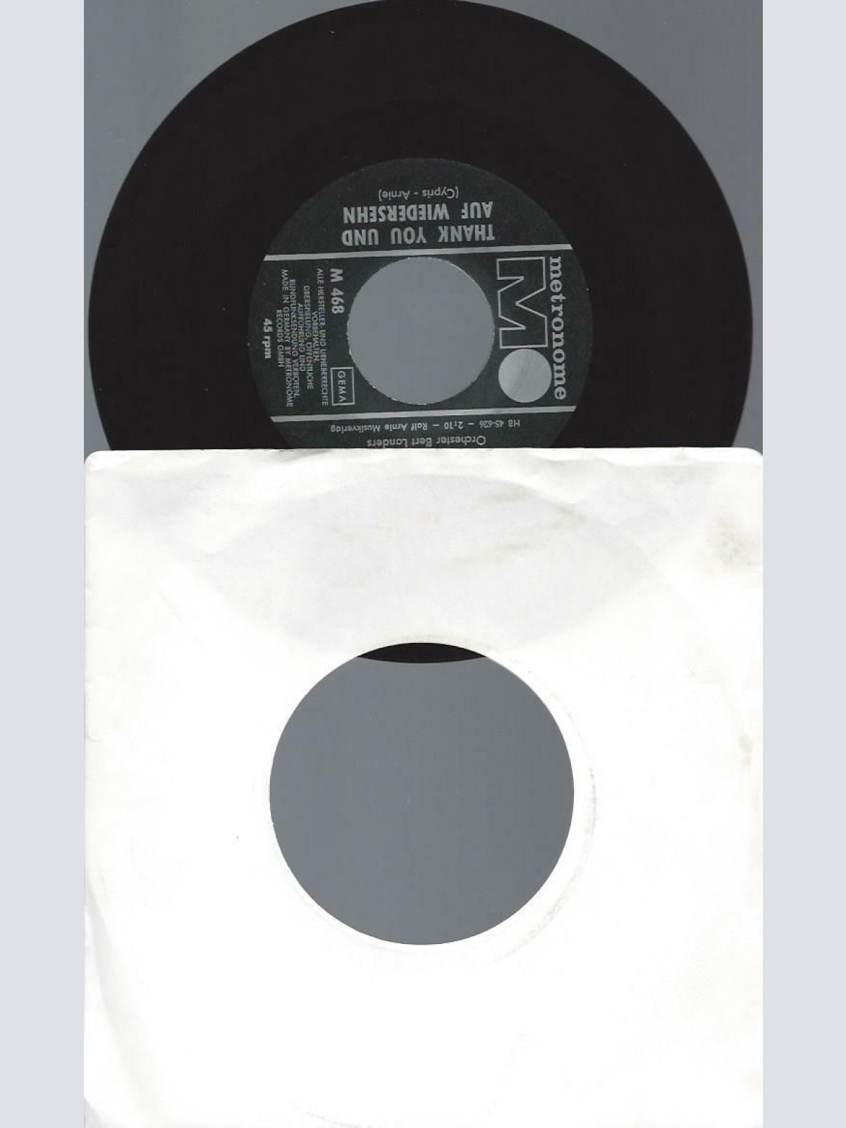 7"   Birte Nielsen  Thank You Und Auf Wiedersehn